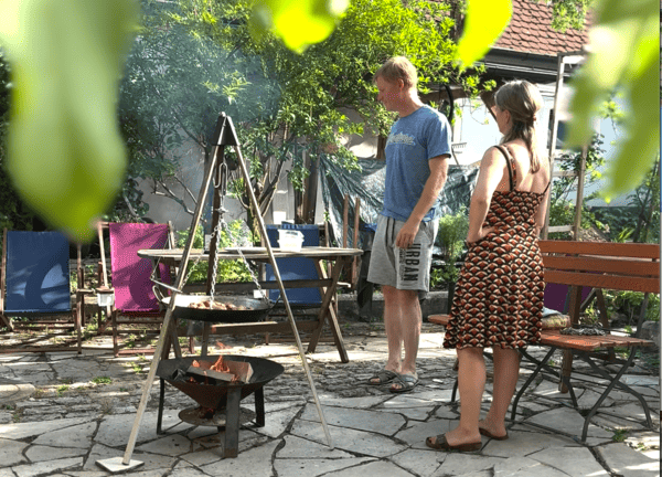 Gartenparty mit Freunden